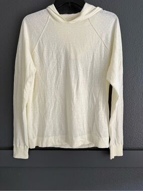 JAMES PERSE • women’s Cream Lightweight Hooded pullover top - Small 1